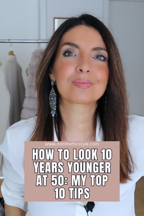 How To Look 10 Years Younger at 50: My Top 10 Tips and Habits to make you look younger and on how to look young in your 50s. Makeup To Look Younger, Muscles Of The Face, Green Tea Face, Mario Nintendo, Look Older, Aging Process, Years Younger, Style Mistakes, Look Younger