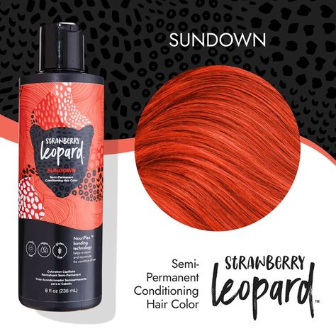 Strawberry Leopard Sundown Semi Permanent Conditioning Hair Color | Semi Permanent Hair Color | Sally Beauty Strawberry Leopard Hair Color, Hair Color Strawberry, Magenta Hair Dye, Strawberry Hair Color, Wine Red Hair Color, Strawberry Leopard, Merlot Hair Color, Orange Hair Dye, Magenta Hair Colors