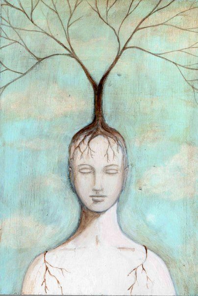 This shows the growth of people and trees separately but also merges them together and shows the growth of thoughts from the mind Evolution Artwork, Evolution Art, Bird Watercolor Paintings, Ap Studio Art, Woodland Art, Whimsical Paintings, Mythology Art, Art Courses, Autumn Painting