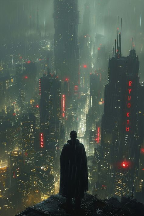 darkness, hunter schafer, city, street, urban, light, business, downtown, abstract, skyscraper, man, art, rain, architecture, wear Scenes And Spaces, Cyberpunk Book Cover, Retro Sci Fi Aesthetic, Modern Dystopia, Blade Runner 2049 Aesthetic, Blade Runner Aesthetic, Rain Architecture, Blade Runner City, Blade Runner 2049 Wallpaper