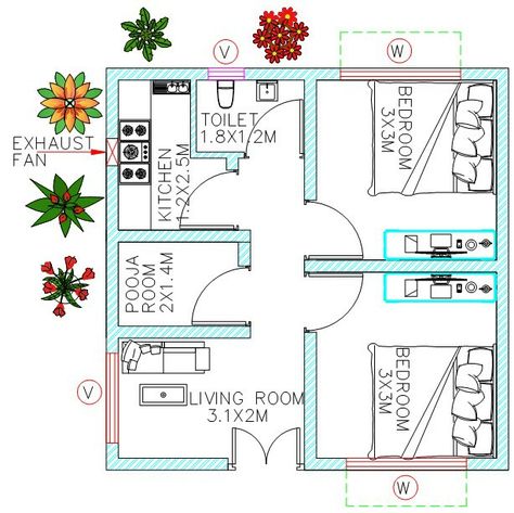 AREA- 500SQ.FT BEDROOMS-2 KITCHEN-1 POOJA ROOM-1 TOILET-1 LIVING ROOM Comfortable 2BHK house in 500sq.ft For more Designs: contact-7904741707 2 Bhk House Plan With Pooja Room, 2bhk House Plan With Pooja Room, 500 Sq Ft House Plans 2 Bedroom, 500 Sq Ft House Plans, 1200sq Ft House Plans, 500 Sq Ft House, Living Room Comfortable, 1200 Sq Ft House, 2bhk House Plan