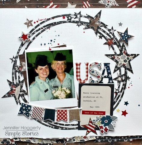 USA Military Scrapbook Layouts, Basic Training Graduation, Marine Graduation, Military Scrapbook, Army Basic Training, Pocket Page Scrapbooking, Basic Training, Image Layout, Let Freedom Ring