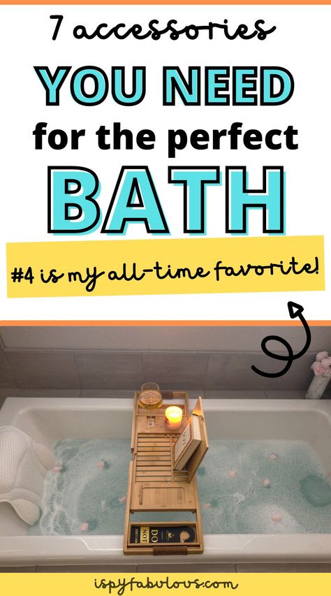 Ready to relax in the best bath ever? I found the best bath accessories for the perfect bath. From bath bombs to the softest bath pillow, you'll transform your home bath into a spa-like experience. #bath #relax #selfcare #detoxbath Bath Pillow Diy, Bath Relaxing Ideas, Relaxing Bath Ideas, Bath Ideas Relaxing, Bathtub Gifts, Small Swimming Pool, Bathroom Into A Spa, Relax Bath, Large Bathtub