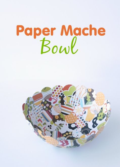 Crazy Crafts For Kids, Fall Decor Paper, Paper Mache Crafts For Kids, Paper Mache Bowl, Paper Plate Animals, Homemade Paper, Paper Construction, Paper Mache Bowls, Diy Bowl