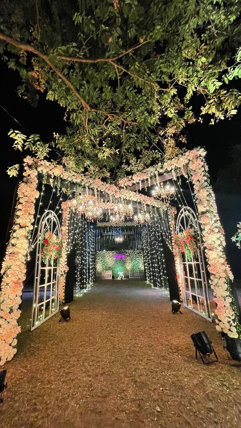 weddingbells006 on Instagram: Catching the lights ✨💫 25th Anniversary Decor for Vikash & Silpi You both are very cooperative clients @akash_agrawal_ &… 25th Anniversary Decorations Outdoor, 25 Th Anniversary Decoration Ideas, 25th Anniversary Party Decorations, 25th Anniversary Decor, 25th Anniversary Decorations, 25th Wedding Anniversary Invitations, Sangeet Decor, 25th Anniversary Party, Anniversary Decoration