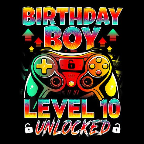 Level 10 Unlocked Video Game 10th Birthday Boy Gam birthday gifts for women birthday decorations gift card birthday birthday gifts for men birthday cards birthday gifts for mom birthday wrapping paper birthday gifts happy birthday birthday shirt Happy 10th Birthday Boy, 10th Birthday Boy Party Themes, Paper Birthday Gifts, Men Birthday Cards, 10th Birthday Boy, Gifts For Men Birthday, 10th Birthday Invitation, Wrapping Paper Birthday, Gifts For Mom Birthday