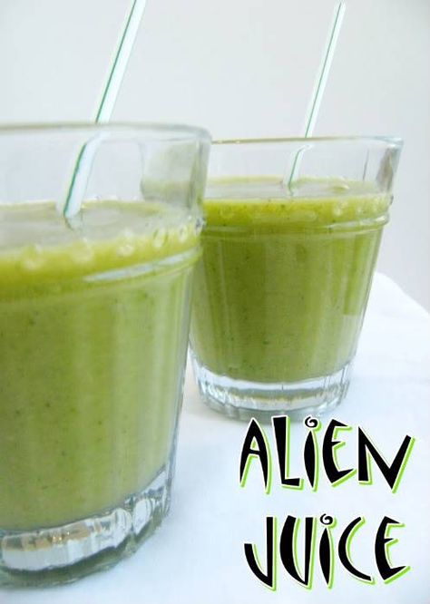 Alien Juice . . . Works For Me Wednesday - Bake at 350° Alien Experiment, Mango Water, Lime Sherbert, Healthy Juicing, Alien Party, Water Lemon, Space Food, Frozen Mango, Mango Chunks