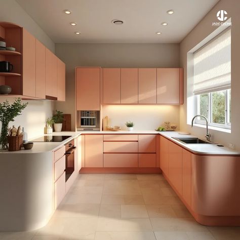 Elevate your living experience with a blend of comfort and style. Dive into luxury with these stunning peach designs that blend modern style with a vibrant touch. Perfect for those who love sophisticated and beautiful interiors! Get your custom designed modular kitchens and bespoke interior designs. Call us on 8026633799 to get your kitchen done. Contact Us: Address: 9th Main Road, 4th Block, Jayanagar, Bangalore Phone: 802663 3799 / 94490 68595 https://jadecucine.com Let’s make your d... Peach Interior Design, Salmon Kitchen, Peach Interior, Jayanagar Bangalore, Peach Kitchen, Kitchen Cabinetry Design, Peach Design, Modular Kitchens, Kitchen Cupboard Designs