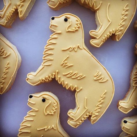 Golden retriever wedding favors for an @adominickevents wedding last weekend. @sugarpixiesweets Golden Retriever Wedding, Decorated Food, Chien Golden Retriever, Themed Desserts, Labrador Retriever Puppies, Dog Cookies, Cookie Inspiration, Animal Cookies, Wedding Cookies