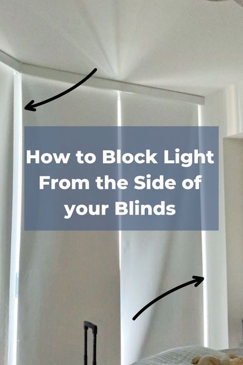 Do you have lights coming from the side of your blinds and shades that you would like to cover? Well, don't fret because there are ways for covering up these pesky gaps between your shades and your wall. Whether you already have your window treatments or not, read on to find out what options we offer! #blackoutblinds #roomdecor Block Lights, Blinds And Shades, Window Siding, Blackout Shades, Window Light, Blackout Blinds, Side Lights, Blackout Windows, Window Shades