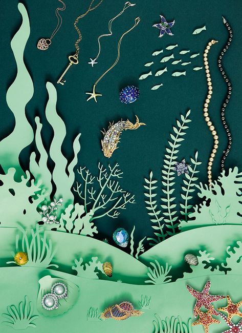 Under The Sea Crafts, Under The Sea Decorations, Paper Art Sculpture, Paper Art Projects, Paper Cutout Art, 3d Paper Art, Underwater Art, Sea Crafts, Paper Illustration