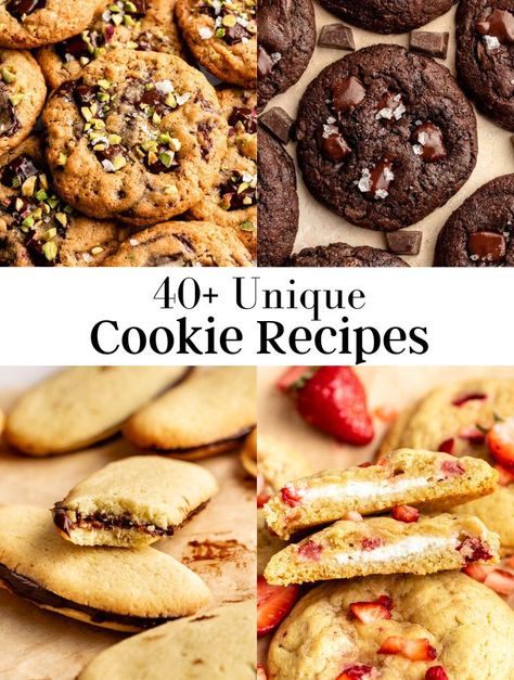 Not Too Sweet Cookies, Unique Cookie Flavor Combinations, Deluxe Cookie Recipes, Unique Christmas Cookie Flavors, Unique Chocolate Chip Cookies, Unique Flavor Cookies, Fun Cookie Flavors, Best Rated Cookie Recipes, Unique Cookie Ideas