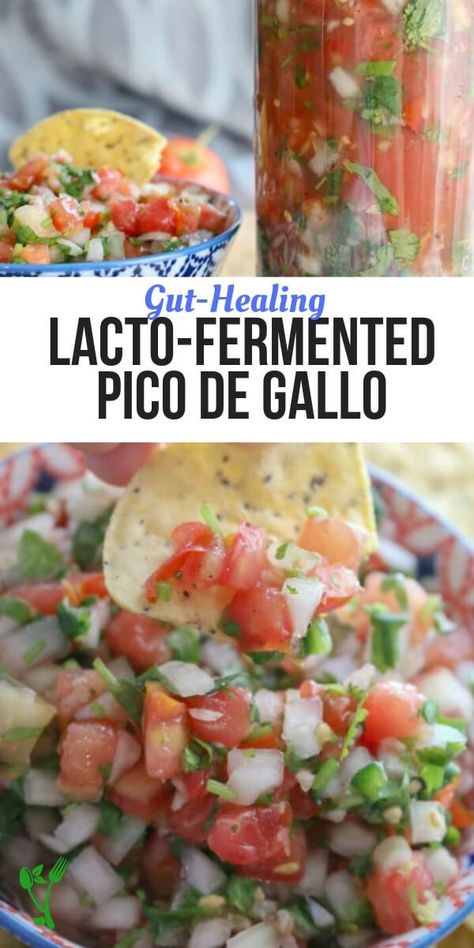 Lacto Fermented Salsa, Recipes With Fermented Foods, Fermented Pico De Gallo, Canning Pico De Gallo Recipe, Fermented Honey Recipes, Japanese Fermented Foods, Lactofermentation Recipes, Fermented Food Recipes, Fermented Recipes