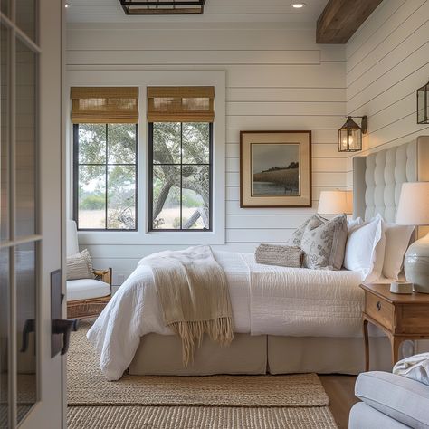 My Images Lake House Master Bed, Lake Home Interior, Pawson House, Lake House Guest Bedroom, Seaside Cottage Interior, Bedroom Farmhouse Style, Lake Bedroom, Lakehouse Bedroom, Lake House Bedroom