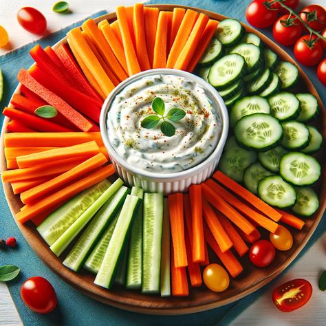 Cooking up Joy - Made with love: Veggie Sticks with Dip: A Healthy Snack for Kids Picnic Veggie Tray, Veggie Party Ideas, Birthday Healthy Food, Veggie Sticks And Dip, Healthy Food For Birthday Party, Kids Party Food Healthy, Vegetable Sticks And Dip, Healthy Snacks Platter, Veggie Dip Platter