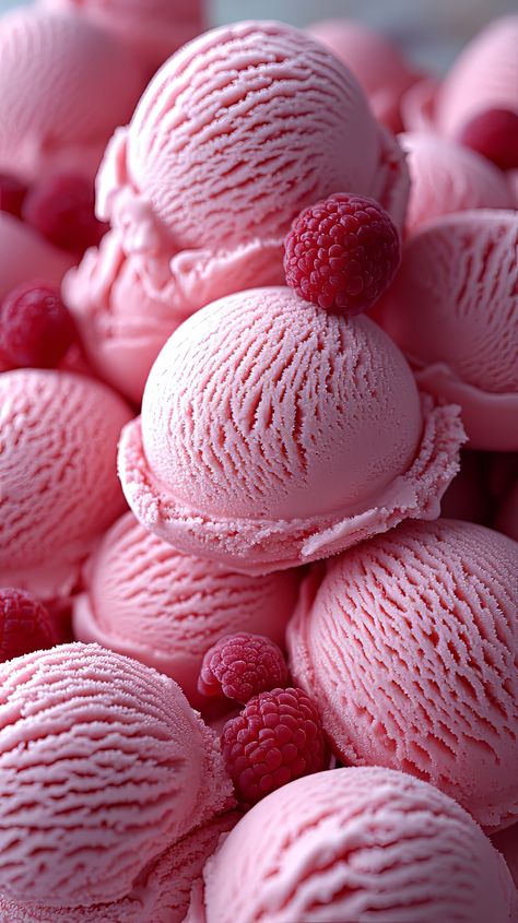 Pink Aesthetic Ice Cream, Pink Ice Cream Aesthetic, Macro Fruit Photography, Ice Cream Wallpaper, Pink Ice Cream, Fashion Journal, Dragon Face, Ice Cream Scoops, Fruits Images