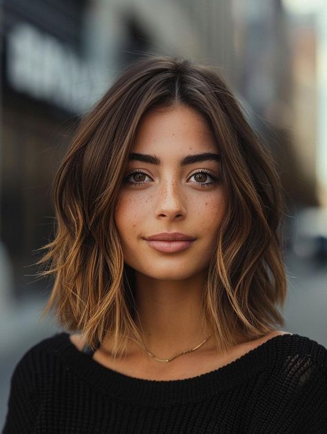 Discover the Stylish and Versatile Lob Haircut for a Modern Look Lob With Highlights Brunettes, Sleek Lob Haircut, Lob Length Haircut, Winter Lob Hair, Lob Cuts For Women, Cute Lob Haircut, Haircut Lob, Dark Hair Lob Haircut, Edgy Lob Haircut