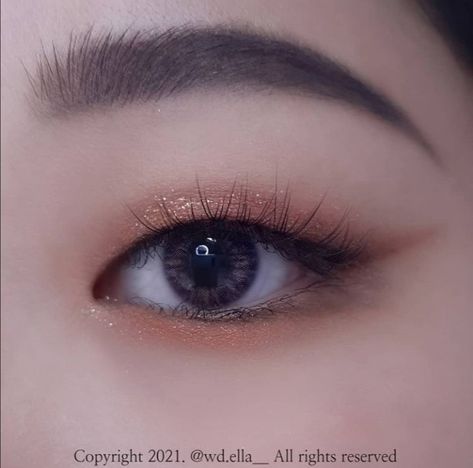 Eye Makeup For Small Asian Eyes, Monolid Makeup Korean, Eye Makeup For Monolid Eyes, Monolid Makeup Looks, Asian Makeup Monolid, Asian Wedding Makeup, Monolid Eye Makeup, Monolid Makeup, Soft Eye Makeup