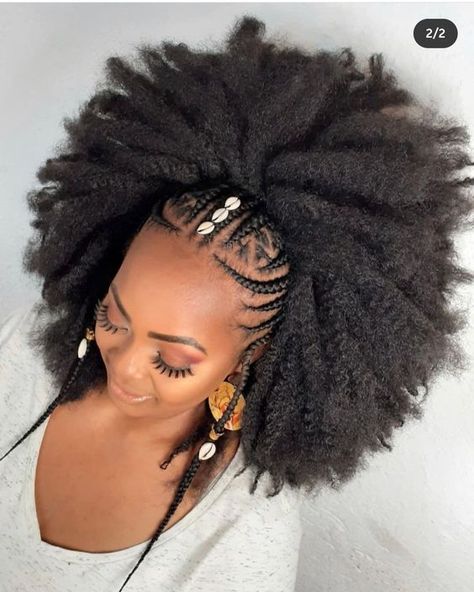 36 Gorgeous Fulani Braids Every Black Woman Should Wear Afro Styles, Cabello Afro Natural, African Hair Braiding Styles, Afrikaanse Mode, Afro Style, Braided Cornrow Hairstyles, Fulani Braids, Cool Braid Hairstyles, Braids With Curls