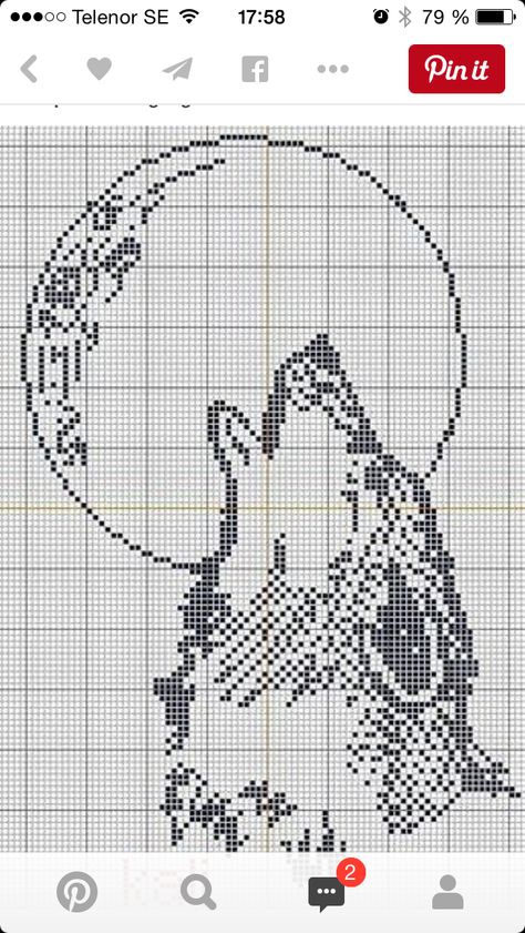 Cross Stitch Silhouette, Cross Stitch Animals, Cross Stitch Patterns Free, Tapestry Crochet, Crochet Chart, Loom Patterns, Indigenous Art, Knitting Charts, A Cross