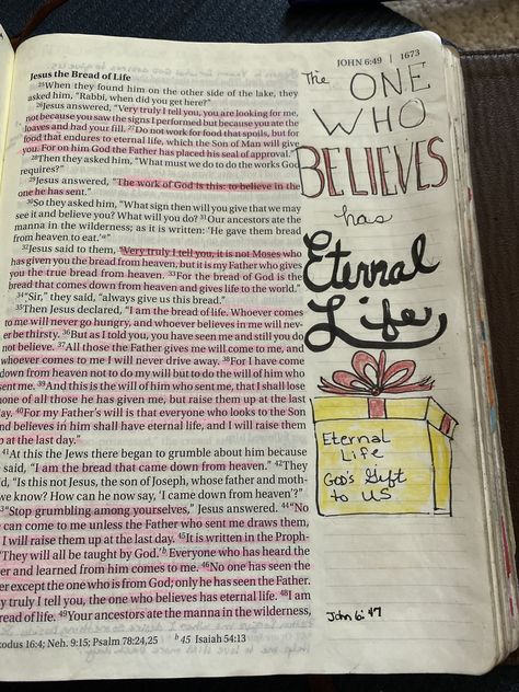 John Chapter 5 Bible Journaling, John Chapter 3 Bible Journaling, John 5 Bible Journaling, John 6 Bible Journaling, John Bible Journaling, Bible John, Journal Bible Quotes, Learn The Bible, Bible Drawing