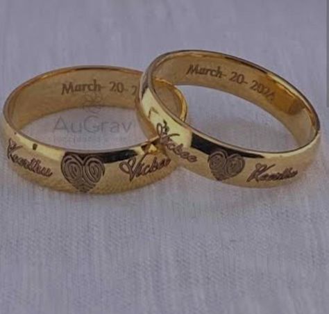 Rings Engagement Couple, Wedding Rings Engagement Couple, Gold Couple Rings, Rings Male, Marriage Rings, Engraving Ring, Couple Ring Design, Rings Couple, Engagement Rings Couple