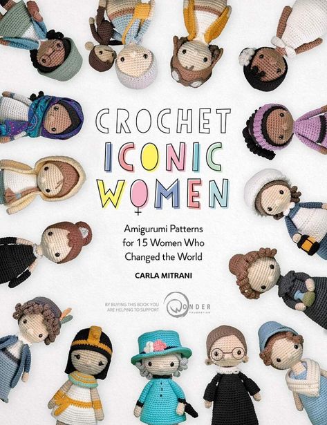 NEW BOOK: ‘Crochet Iconic Women: Amigurumi Patterns For 15 Women Who Changed The World’ | KnitHacker Sport Medicine, Crochet Hack, Popular Crochet, Amelia Earhart, Billie Holiday, Marie Curie, Iconic Women, Japanese Artists, Crochet Patterns Amigurumi