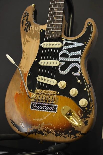 Srv Guitar, Stevie Ray Vaughan Guitar, Steve Ray Vaughan, Stevie Ray Vaughn, Famous Guitars, Signature Guitar, Electric Guitar Design, Custom Electric Guitars, Guitar Center