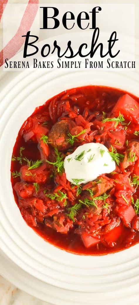 Russian Borscht, Beet Soup Recipes, Borscht Recipe, Borscht Soup, Beet Soup, Beet Recipes, Ukrainian Recipes, Beef Soup, Healthy Comfort Food