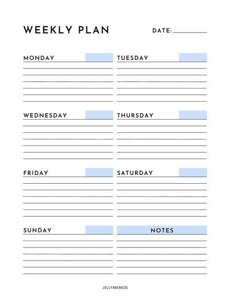 Free printable weekly planner in 10 cute colors! Digital or printable weekly schedule templates monthlyplannerprintabletemplates #plannerinserts📗 6 Week Planner Template, Weekly Schedule Template Aesthetic, Agriculture Pictures, Best Weekly Planner, Weekly Planner Design, Notes Templates, Weekly Schedule Printable, Homework Planner, Weekly To Do List