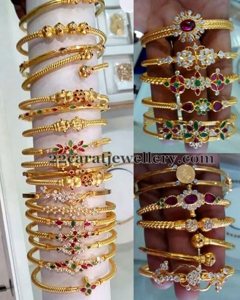 bangles Mango Mala, Kids Bangles, Gold Kada, Gold Bangles Indian, Bangle Design, Bangles Gold, Gold Necklace Indian Bridal Jewelry, Bangles And Bracelets, Wedding Jewellery Collection