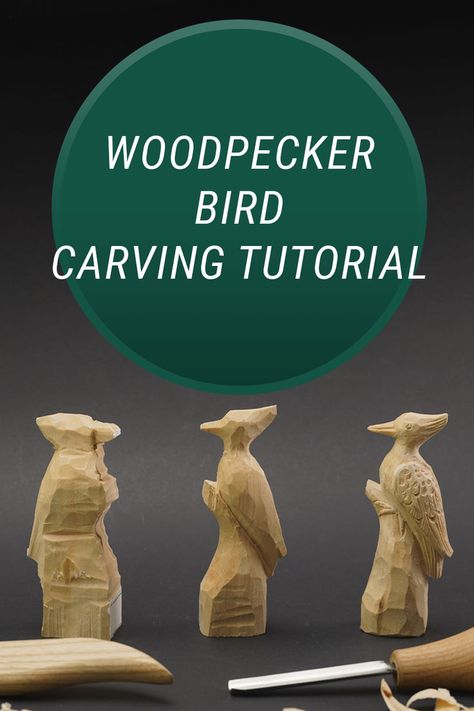 Have you been itching to add some feathered friends to your collection of hand-carved sculptures? Well, have no fear because we have some exciting news for you – there's a new bird carving tutorial in town, and it's all about Woodpeckers 🐦

You heard it right! We're talking about that beaky bird that's always hammering away at tree trunks. And with our bird wood carving patterns, carving birds out of wood has never been easier. Carving For Beginners, Bird Carving Patterns, Carving Tutorial, Woodpecker Bird, Carved Birds, Whittling Projects, Easy Bird, Carving Projects, Wood Carving For Beginners