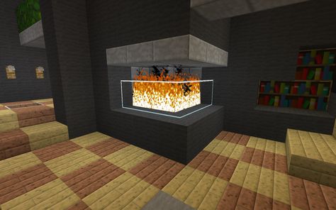 How to make furniture and appliances in Minecraft. Fireplace Minecraft, Minecraft Fireplace, Mansion Minecraft, Construction Minecraft, Modern Minecraft Houses, Case Minecraft, How To Make Furniture, Minecraft Decoration, Rumah Minecraft Sederhana