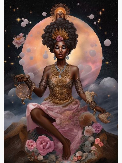 "Empowering Aesthetic Black Woman Art" Canvas Print for Sale by allsoulz | Redbubble African American Artwork, Black Woman Art, African Art Paintings, Afrocentric Art, All Souls, Black Artwork, Woman Art, Goddess Art, Black Art Pictures