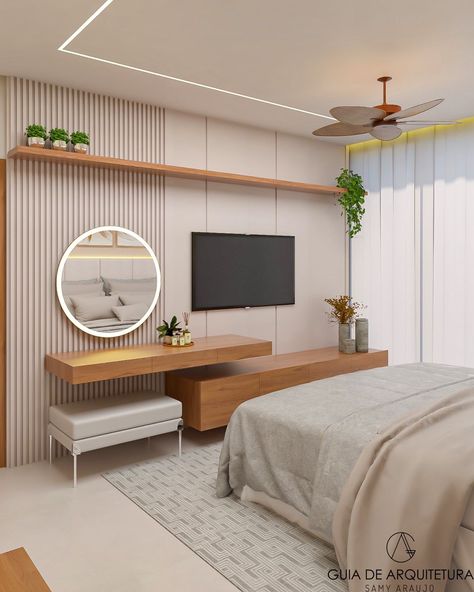 Hiasan Bilik Tidur, Modern Farmhouse Living Room, Bedroom Decor Design, Modern Bedroom Design, Bed Desk, Bedroom Layouts, Livingroom Layout, Home Design Decor, The Bedroom