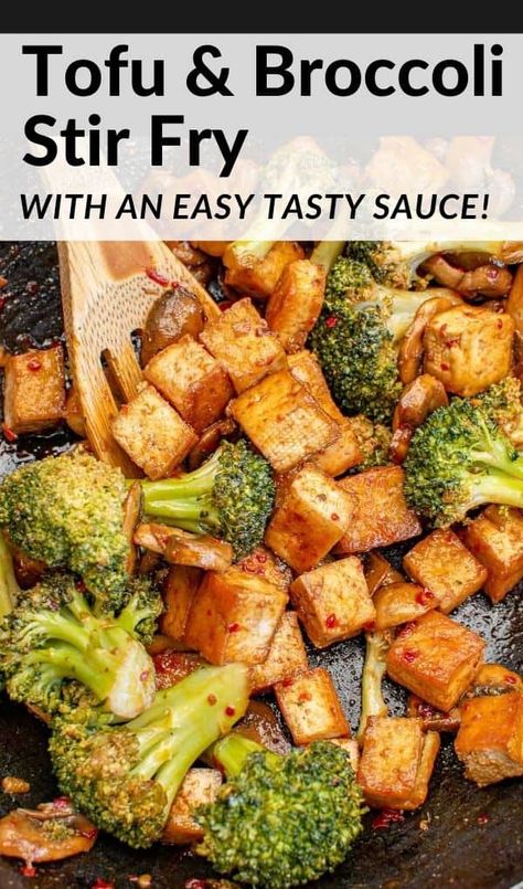 Quick, easy, flavorful Broccoli Tofu Stir Fry with the most delicious balsamic + soy stir fry sauce (or use coconut aminos for a gluten-free stir fry). This is a kid-friendly favorite vegan weeknight dinner. Amazing on its own for a low carb vegan dinner, or serve over rice or noodles for a more filling meal. If you're looking for new stir fry recipes, or a vegan or vegetarian stir fry to try, definitely give this one a try! Broccoli And Tofu Stir Fry, Tofu Stir Fry Recipe Healthy, Tofu Recipes Low Carb, Tofu And Broccoli Stir Fry, Low Sodium Tofu Recipes, Tofu Recipes Stir Fry, Stir Fry Tofu Recipes, Tofu Veggie Stir Fry, Tofu Stir Fry Recipe