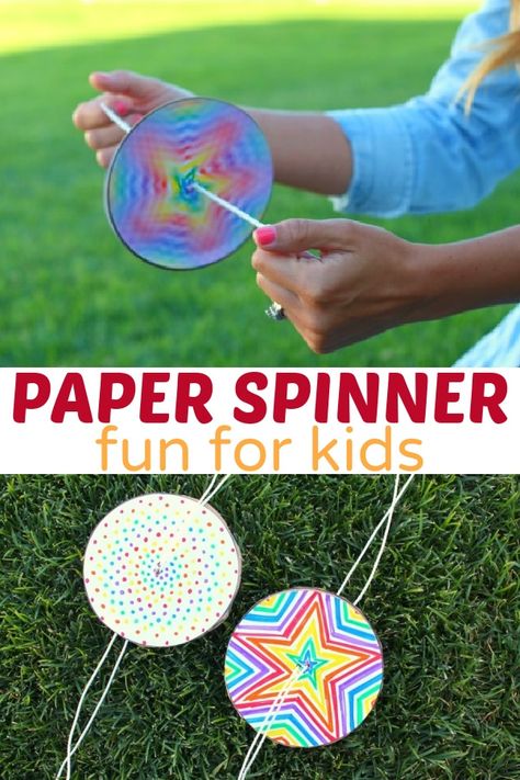 Diy Paper Spinner, Endless Paper, Kunst For Barn, Paper Spinners, Spinners Diy, Kerajinan Diy, Kraf Kertas, Summer Series, Kraf Diy