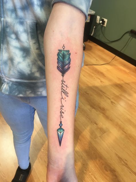 Arrow tattoo This Too Shall Pass Arrow Tattoo, Color Arrow Tattoo, I Am Enough Arrow Tattoo, Let Them Arrow Tattoo, Native American Arrow Tattoos For Women, Feather Arrow Tattoo For Women, Forearm Arrow Tattoo Women, Arrow Tattoo Design With Words, Arrow Tattoo Placements