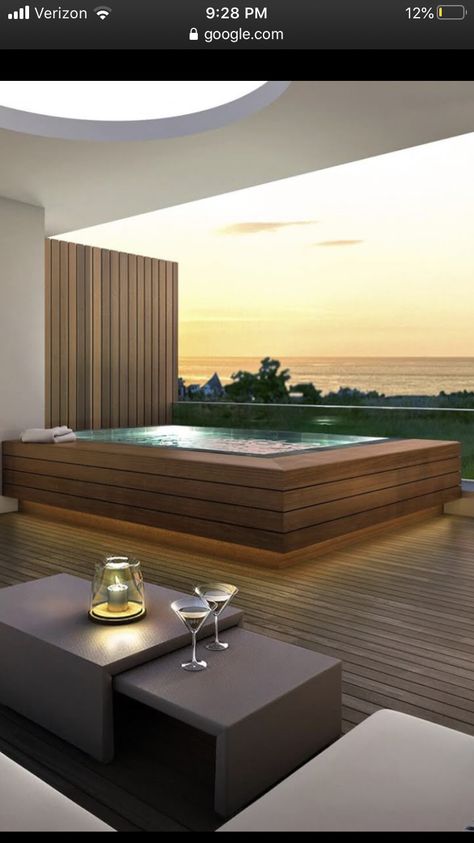 Jacuzzi Terrace Design, Jacuzzi Balcony, Rooftop Spa, Rooftop Jacuzzi, Jacuzzi Exterior, Rooftop Apartment, Indoor Jacuzzi, Jacuzzi Spas, Endless Pool