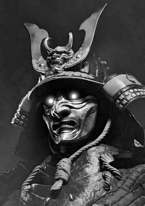 Japanese Warrior Mask, Samurai Portrait, Skull Samurai, Samurai Mask Tattoo, Japanese Mask Tattoo, Japanese Tattoo Words, Samurai Warrior Tattoo, Japanese Tattoos For Men, Japanese Art Samurai