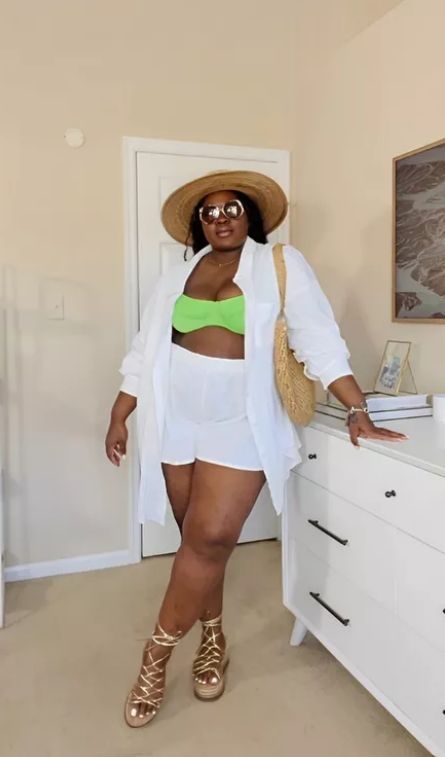 Vacation Outfits Ideas, Plus Size Cruise Outfits, Vacation Outfit Inspiration, Plus Size Resort Wear, Asos Outfit, Cute Tomboy Outfits, Plus Size Beach Outfits, Plus Size Beach Wear, Chic Swimwear