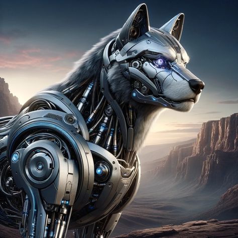 Robot Wolf Concept Art, Transformers Dragon, Transformers Wolf, Robot Wolf, Robotic Animals, Computer Video, Mechanical Animals, Gothic Dragon, Wolf Skull