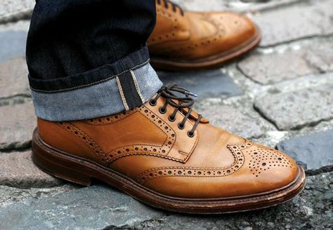 Cognac brogues fashion shoes mens fashion men's fashion fashion and style brogues dress shoes Brown Brogues, Brogues Men, Mens Fashion Rugged, Best Shoes For Men, Brogue Shoes, Goodyear Welt, Formal Shoes, Handmade Shoes, Stylish Men