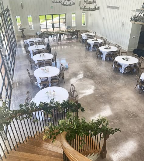 Farmhouse Event Space, Event Building Ideas, Industrial Event Space Design, Event Venue Design Layout, Small Event Center, Pole Barn Wedding Reception, Event Center Floor Plans, Small Event Venue Design, Party Venues Ideas