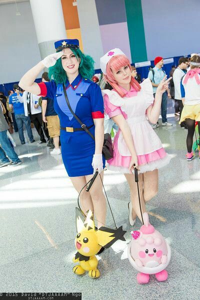 Happiny Pokémon, Pokemon Summer, Officer Jenny, Nurse Joy, Cosplay Pokemon, Comicon Cosplay, Group Cosplay, Cosplay Couple, Gijinka Pokemon