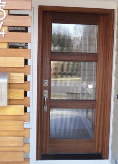 modern style and rail doors | Modern entry doors. Wood and glass door designs. Free Shipping, Shop ... Glass Door Design, Exterior Entry Doors, Modern Entry Door, Front Door Styles, Entry Doors With Glass, Contemporary Front Doors, Wood Entry Doors, Wooden Main Door Design, Frosted Glass Door