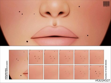 Download Details N59 Mole for Sims 4 at ModsHost NOW! 10 Colors 10 Custom Thumbnail Skin Details Category The preview image was taken with HQ mod Please note that the colors and shapes of the content you download may vary depending on your skin color and face shape Recoloring not allowed Enjoy! #sims4cc #makeup #videogames #mods #gaming #sims Sims 4 Acne Cc, Sims 4 Cc Dimples, Closed Comedones, 4 Piercings, Sims 4 Makeup, Skin Blackheads, Cc Shopping, Sims 4 Cheats, Sims 4 Cas Mods