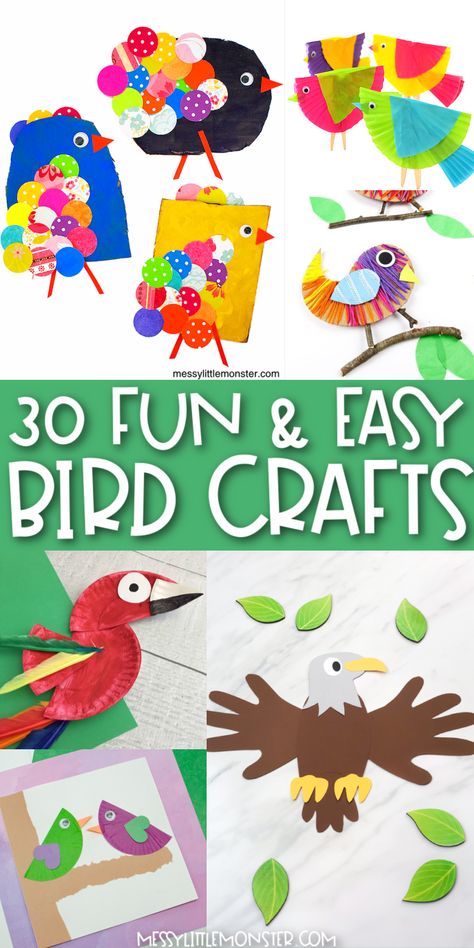 Bird Crafts For Kids Easy, Kids Crafts Birds, Bird Crafts For Kids, Diy Backdrop Ideas, Easy Paper Mache, Paper Mache Crafts For Kids, Bird Crafts Preschool, Birds For Kids, Ideas For Parties