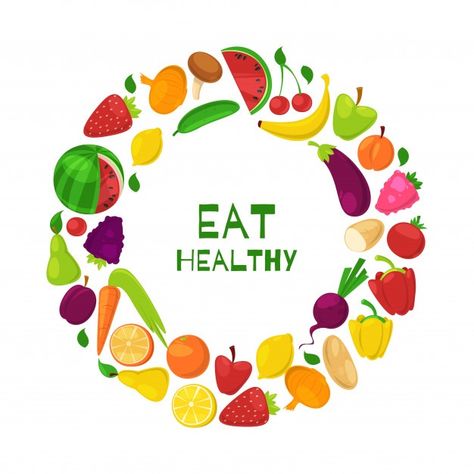 Healthy Food Cartoon Images, Organic Food Illustration, Healthy Food Cartoon, Healthy Cartoon, Healthy Eating Posters, Healthy Food Pictures, Healthy And Unhealthy Food, Fruit Recipes Healthy, Healthy Fruits And Vegetables