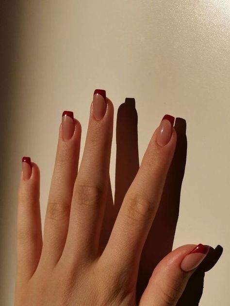 Minimal Acrylic Nails, Wow Nails, Hello Nails, Red Acrylic Nails, Subtle Nails, Simple Gel Nails, Minimal Nails, Casual Nails, Love Aesthetic